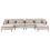 Beliani EGERIS 4 Seater Modular U-Shape Sofa Beige Fabric 1