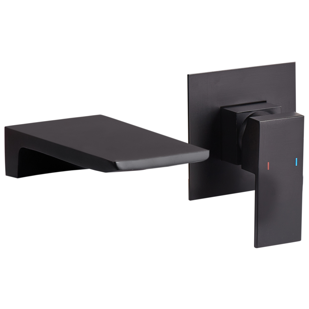 Wall Mounted Basin Mixer Tap Karuay Brass Black 4069605023278
