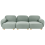 Beliani AMLI 3 Seater Modular Sofa Light Green Fabric 1