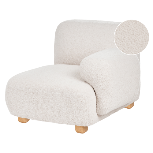 Beliani Corner Seat AMLI Fabric Off-White Left Hand