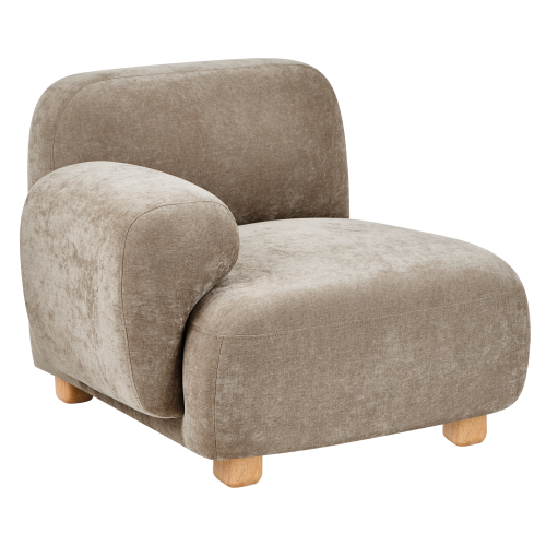 Beliani AMLI Corner Seat Right Hand Beige Fabric