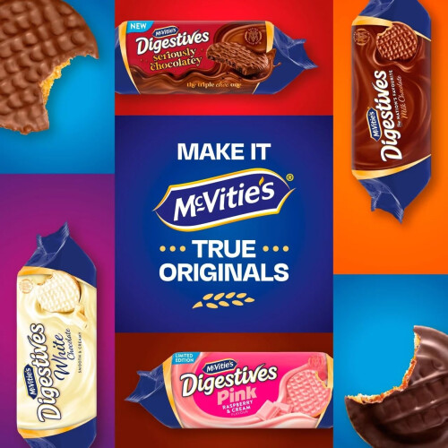 McVitie's Digestives Pink, Raspberry & Cream Flavour Biscuits, 232 g 2
