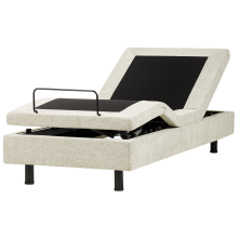 Adjustable Bed without Headboard Fabric CASTELLAN 90 x 200 cm (EU Single) Beige