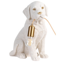 Table Lamp Dog LUCKY White