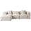 Beliani Corner Sofa 3 Seater DOLVA Fabric Light Beige Right Hand 1