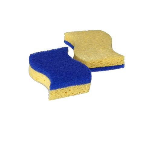 Spontex 2 Spongy Non-Scratch Sponge Scourers| | Super Absorbent & 1