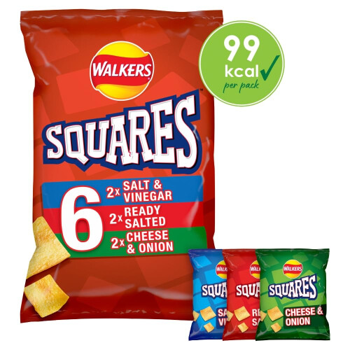 Walkers Walkers Squares Variety Multipack Snacks Crisps 2