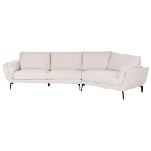 Sofa 3 Seater KANSSELI Fabric Light Beige