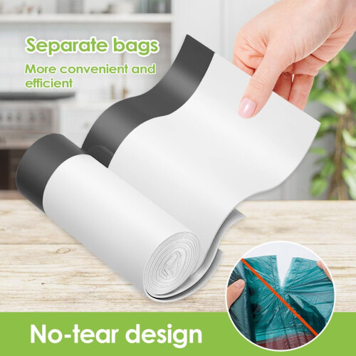 Teivio 3 Liter Small Bin Liners with Tie Tap, 88 Counts Strong 1