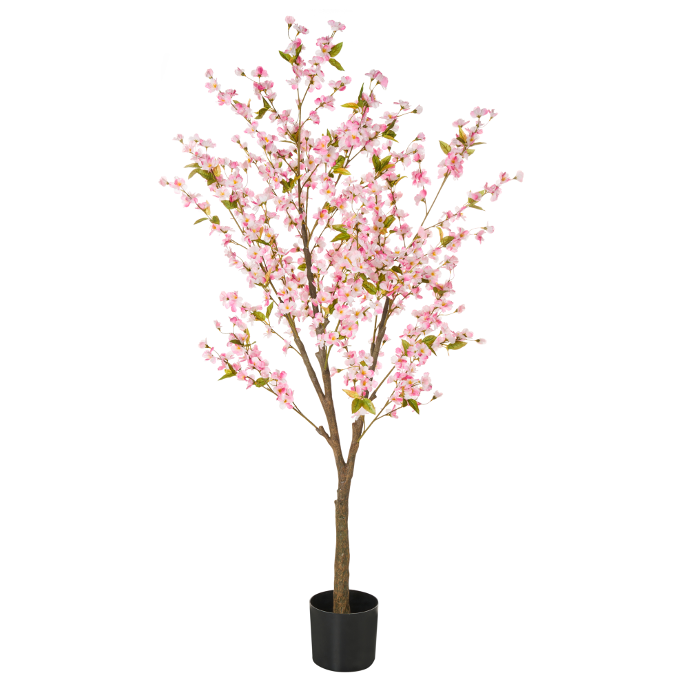 Beliani Artificial Plant Cherry Tree 180 Cm Pink