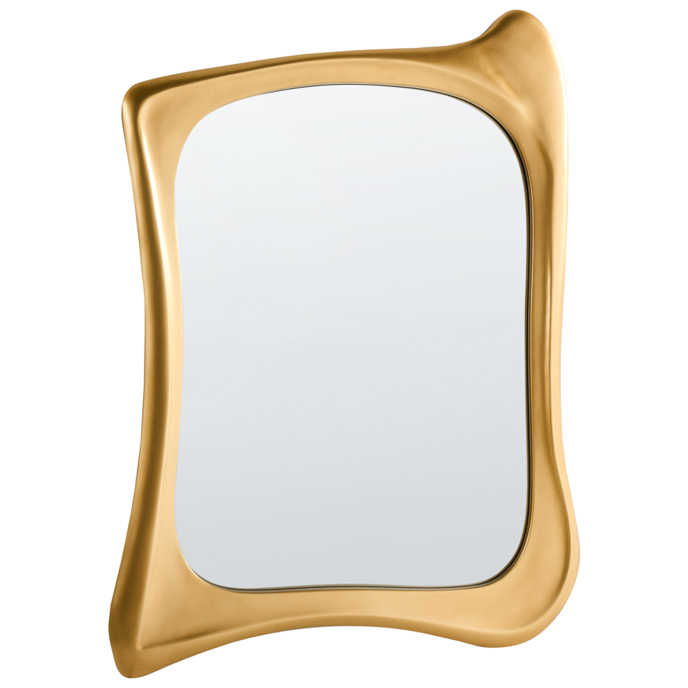 Beliani Wall Mirror Concarneau 65 Cm 94 Cm Gold