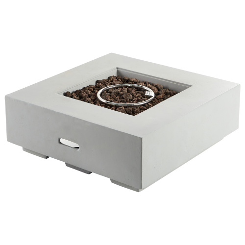 Beliani Gas Fire Pit HEKLA Concrete Light Grey