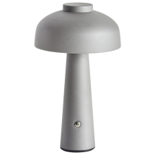 Wireless LED Table Lamp AGUSAN with Dimmer Metal Grey