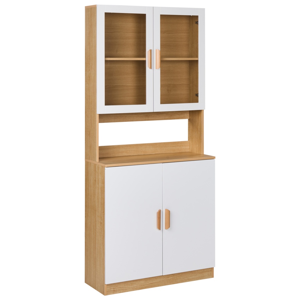 Beliani Glass Display Cabinet Cygnet 80 Cm White