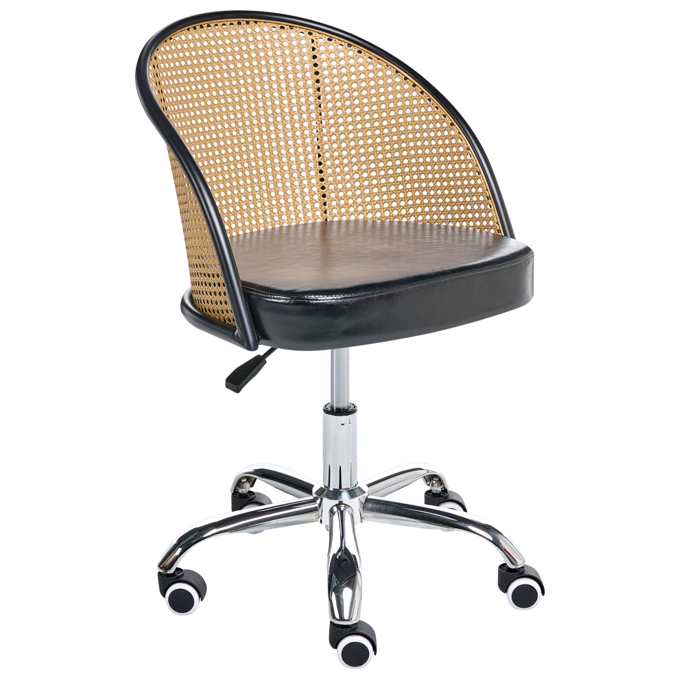 Beliani Desk Chair Baltimore Faux Leather Black