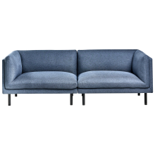 Sofa 3 Seater VORGOD Fabric Dark Blue
