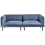 Beliani Sofa 3 Seater VORGOD Fabric Dark Blue 1