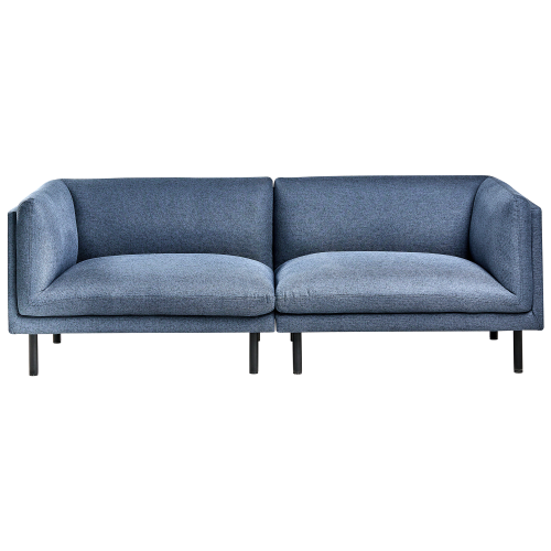 Beliani Sofa 3 Seater VORGOD Fabric Dark Blue