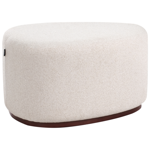Beliani Pouffe SACO Fabric Light Beige