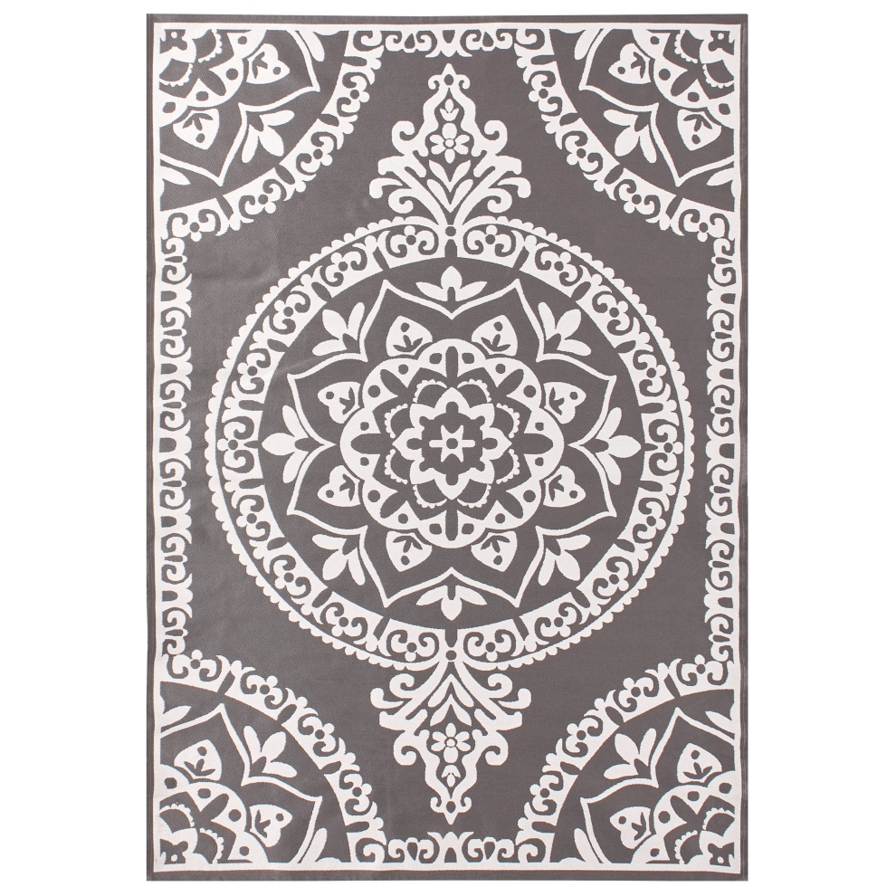 Beliani Outdoor Rug Kohima Grey 160 X 230 Cm