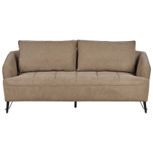 Sofa 3 Seater HOBRO Fabric Light Brown