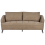 Beliani Sofa 3 Seater HOBRO Fabric Light Brown 1