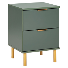 2 Drawer Bedside Table WALPOLE Green