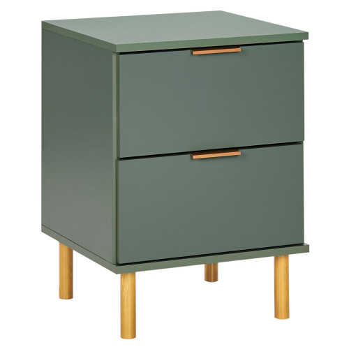 Beliani 2 Drawer Bedside Table WALPOLE Green