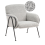 Beliani Armchair TRYSNES Fabric Black/ White 1