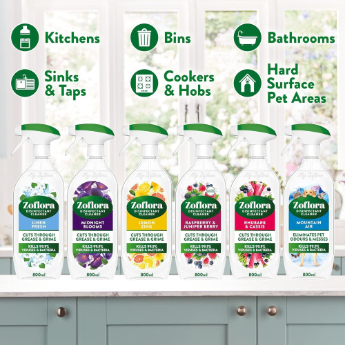 Zoflora Zoflora Midnight Blooms Multipurpose Cleaner Trigger Spray, 1 x 2