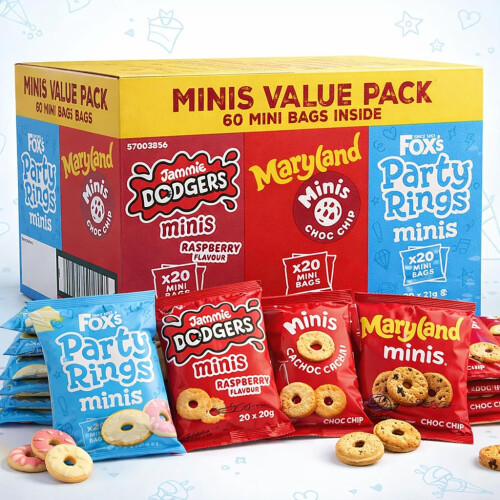 Fox Mini Biscuit Variety Pack 60 Count – Jammie Dodgers, Maryland 2