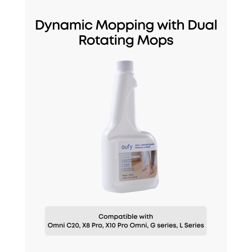 Eufy eufy RoboVac Hard Floor Cleaning Solution (2 Bottles), Compatible 2