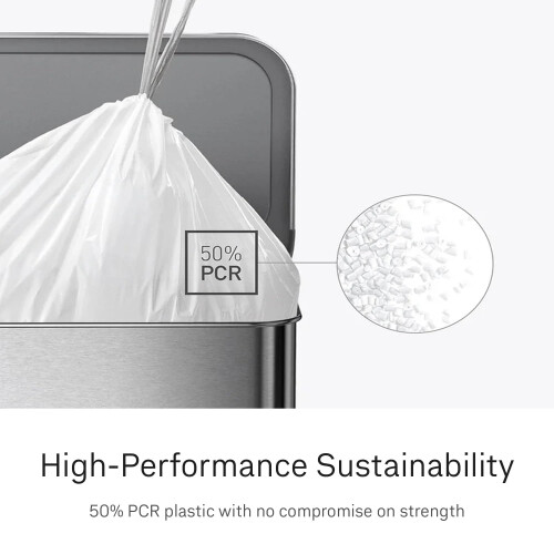 simplehuman Code R 100 Liners, 50% Recycled Custom Fit Bin Bags in 2