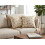 Beliani Set of 2 Decorative Cushions ABUTILON 45 x 45 cm Beige Floral Pattern 2