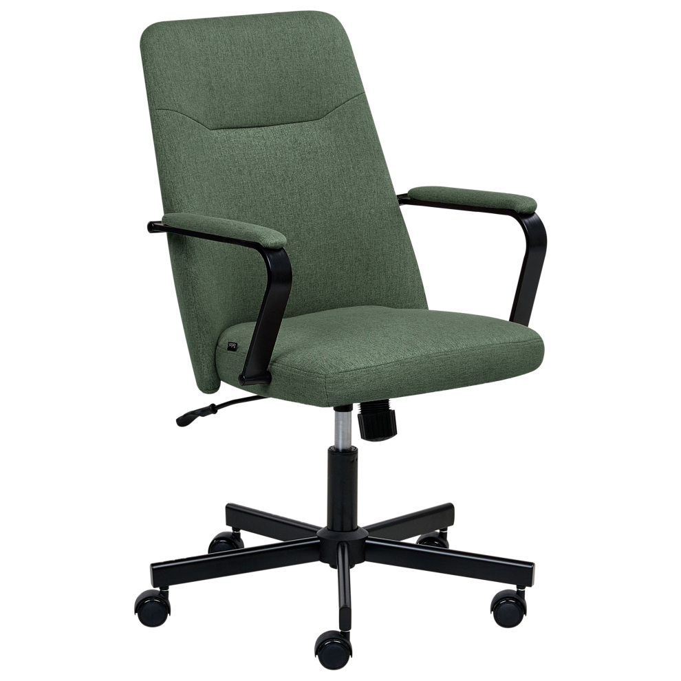 Beliani Office Chair Caroga Fabric Dark Green