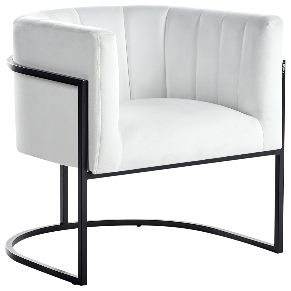 Beliani Armchair Larvik Ii Velvet White
