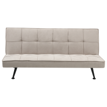 Sofa Bed 3 Seater HASLE Fabric Beige