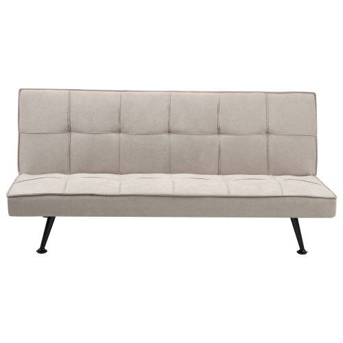 Beliani Sofa Bed 3 Seater HASLE Fabric Beige