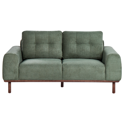 Beliani Sofa 2 Seater LAURILA Fabric Green