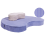 Beliani Pouffe NILI Velvet Light Violet 1