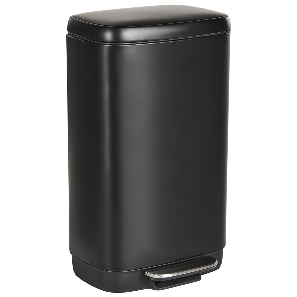 Beliani Pedal Waste Bin 30 L Ecocollect Metal Black