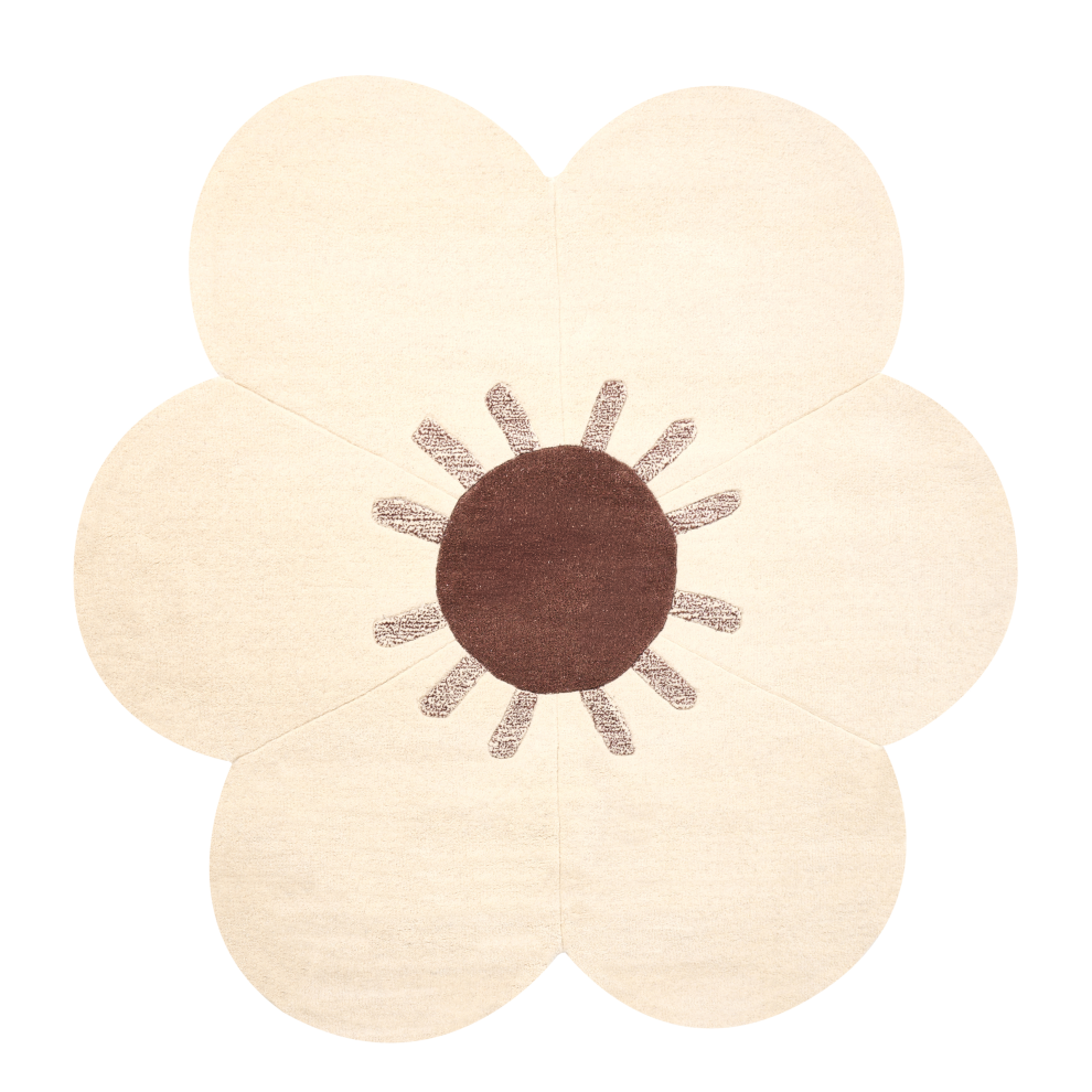 Beliani Rug Manali Beige Ø 140 Cm Wool