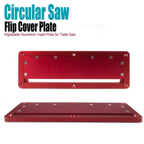 Adjustable Red Electric Circular Saw Flip Cover Plate for Table Saws