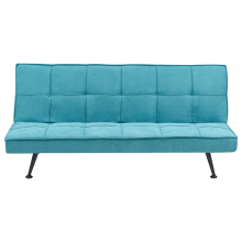 Sofa Bed 3 Seater HASLE Fabric Sea Blue