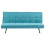 Beliani Sofa Bed 3 Seater HASLE Fabric Sea Blue 1