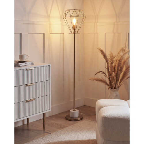Beliani Floor Lamp MOONI Metal Brass 1