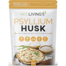 NKD Living Whole Psyllium Husk 500g | Pure High Fibre Supplement for Digestive Health & Regularity | Natural Gut Health Support | 3rd Party Lab Teste