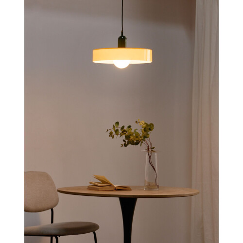 Beliani Pendant Lamp PAALA Glass Orange 1