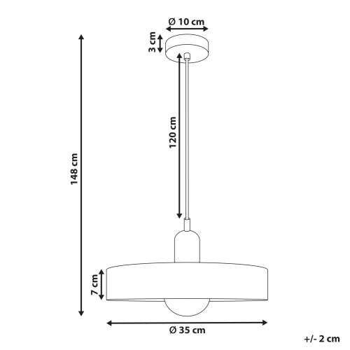 Beliani Pendant Lamp PAALA Glass Orange 2