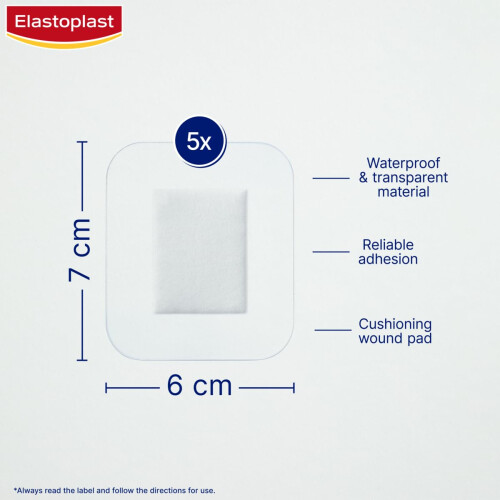Elastoplast Elastoplast Med+ Waterproof XL Dressing, 5 Count 1